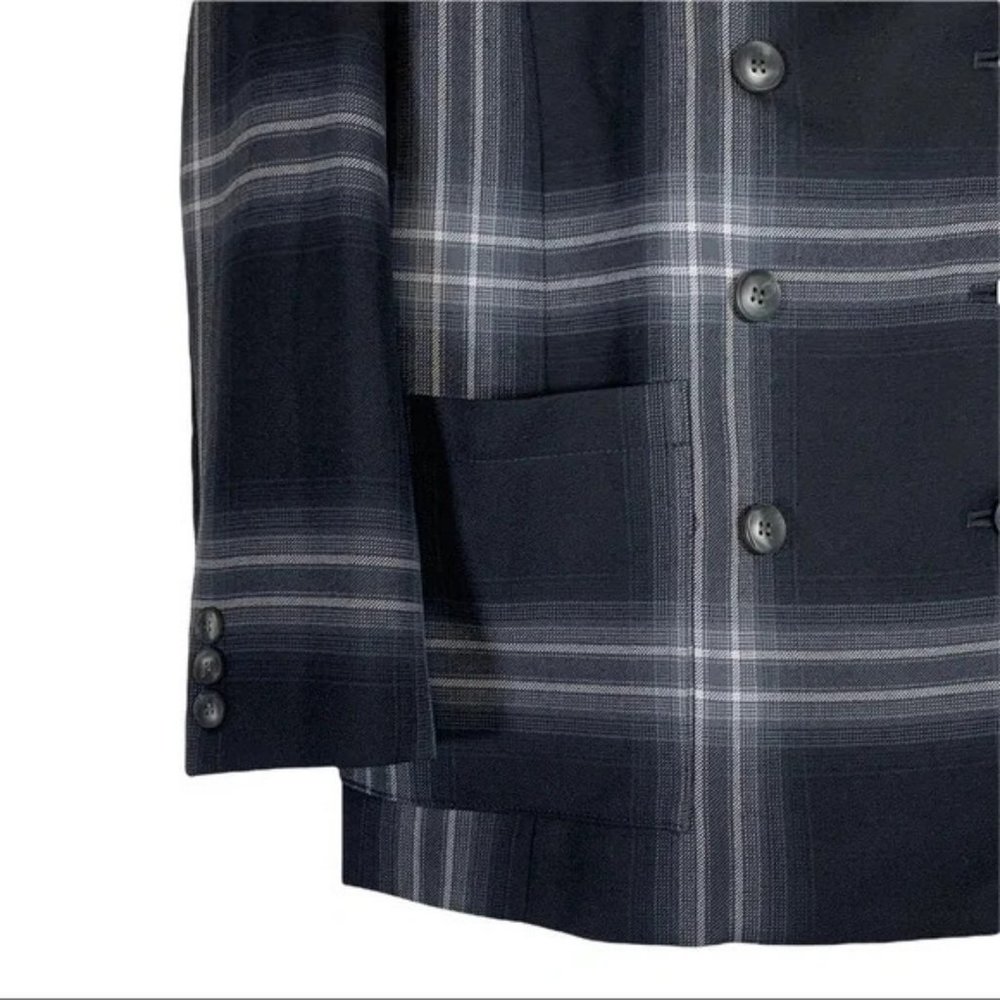 Vintage Pendleton Wool Double Plaid Breasted Blaz… - image 3